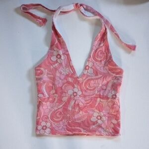 Hollister Pink Backless Crop Tank Top